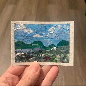ACEO original acrylic on paper artwork Scenic Landscape Miniature Art